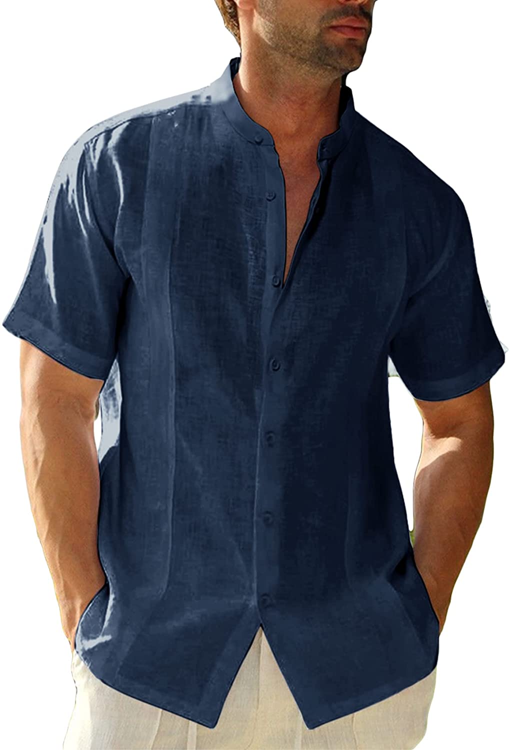  Basketball is Life Men‘s Short Sleeve Button Down Shirts Cuban  Guayabera Shirt Beach Tops : Sports & Outdoors