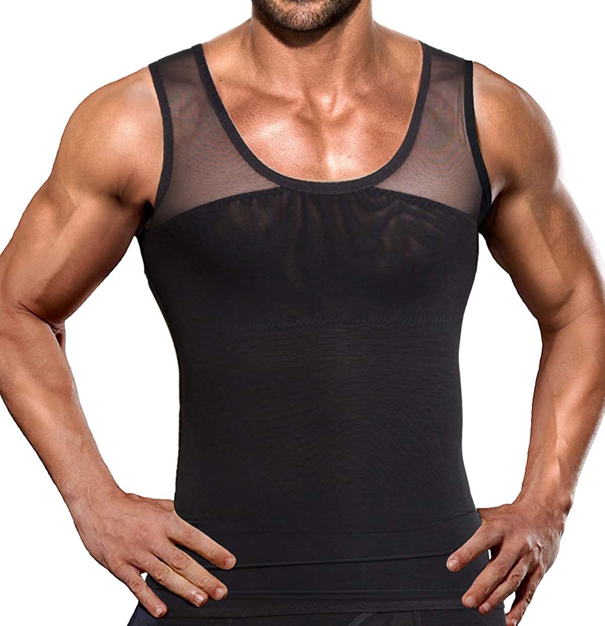 NonEcho Men's Body Shaper Slimming Shirt Compression