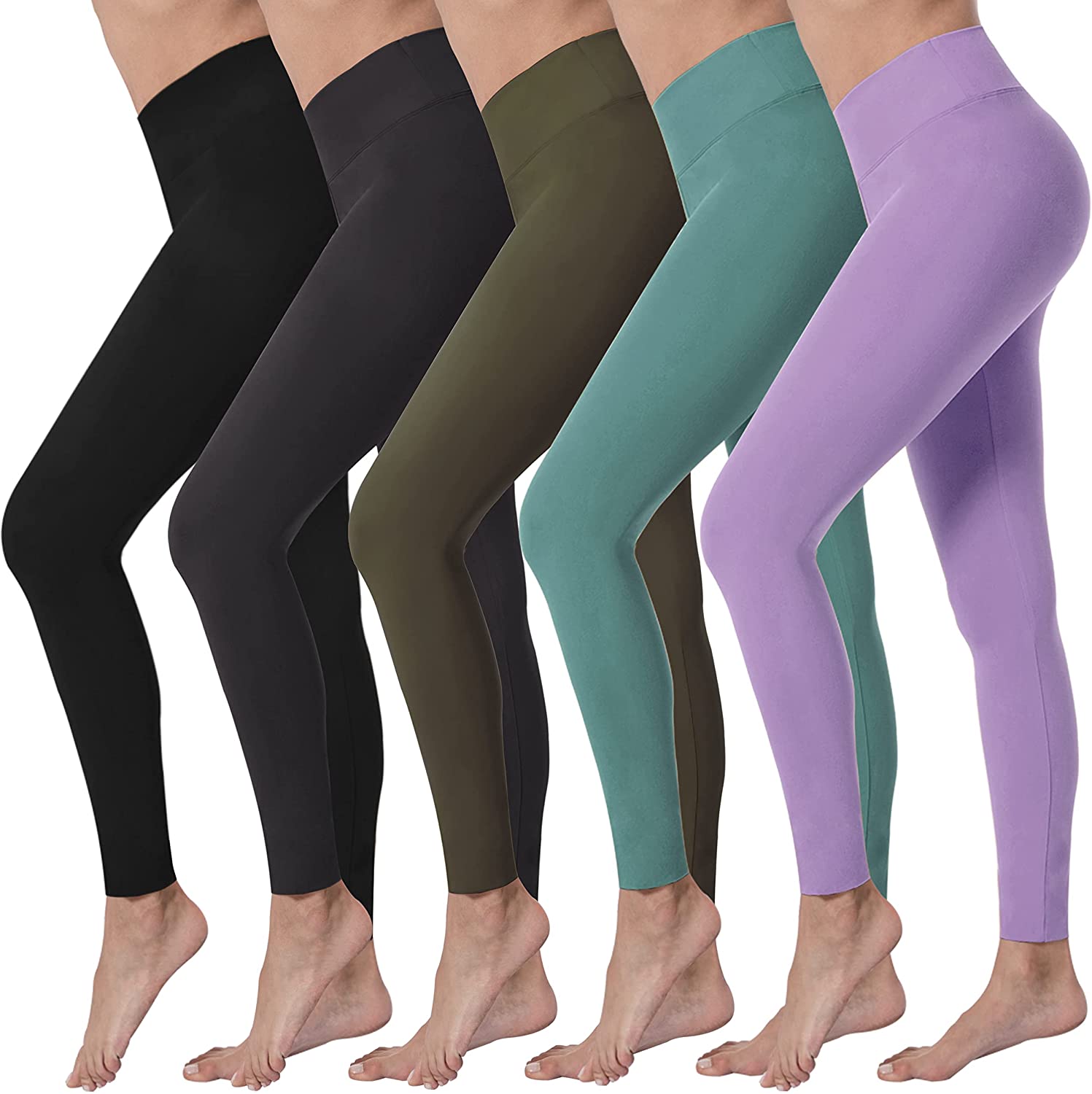 Buy High Waisted Leggings for Women No See-Through Tummy Control Yoga Pants  Workout Leggings-Reg&Plus Size (Black, Small-Medium(One Size 2-12)) at