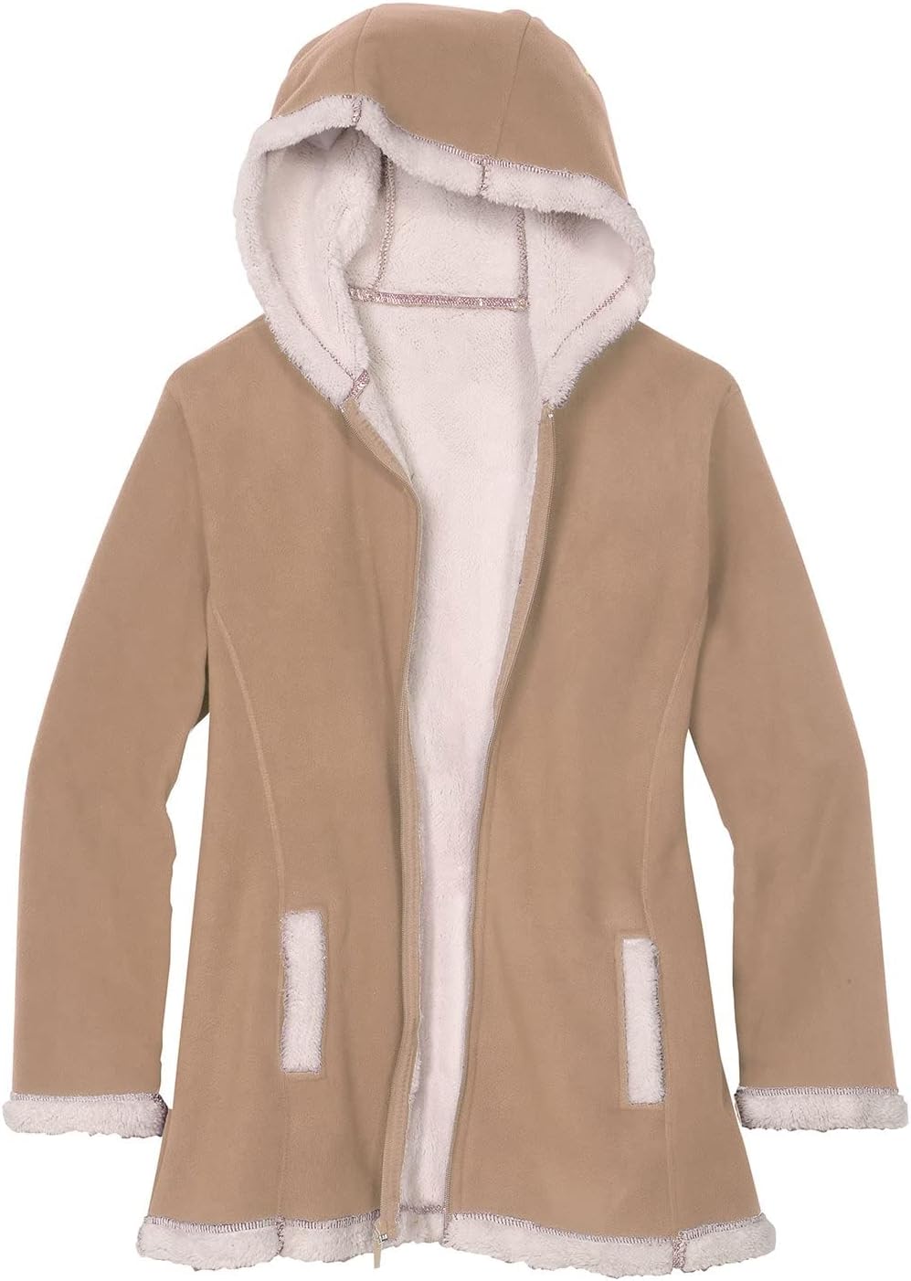   Essentials Women's Polar Fleece Lined Sherpa Full-Zip  Jacket, Blush, X-Small : Clothing, Shoes & Jewelry