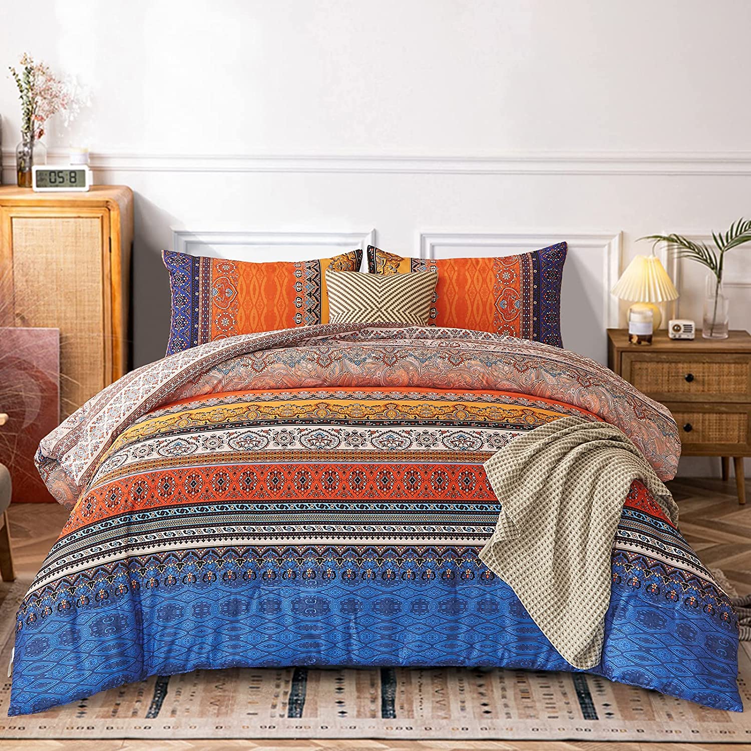 bohemian comforter set queen