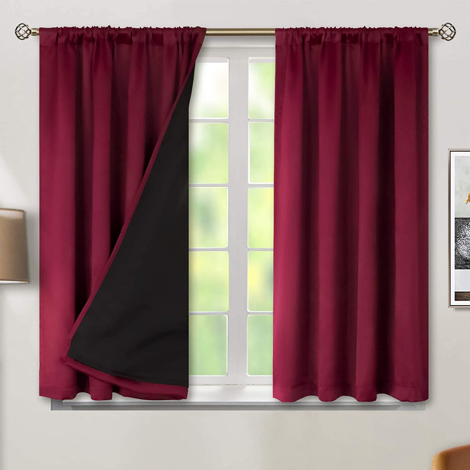 BGment Thermal Insulated 100% Blackout Curtains for Bedroom with