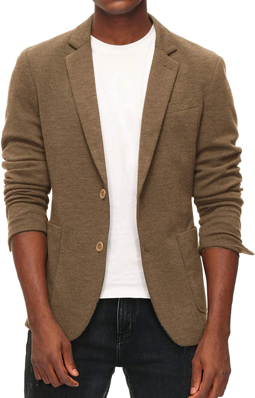 Tan Casual Knit Blazer