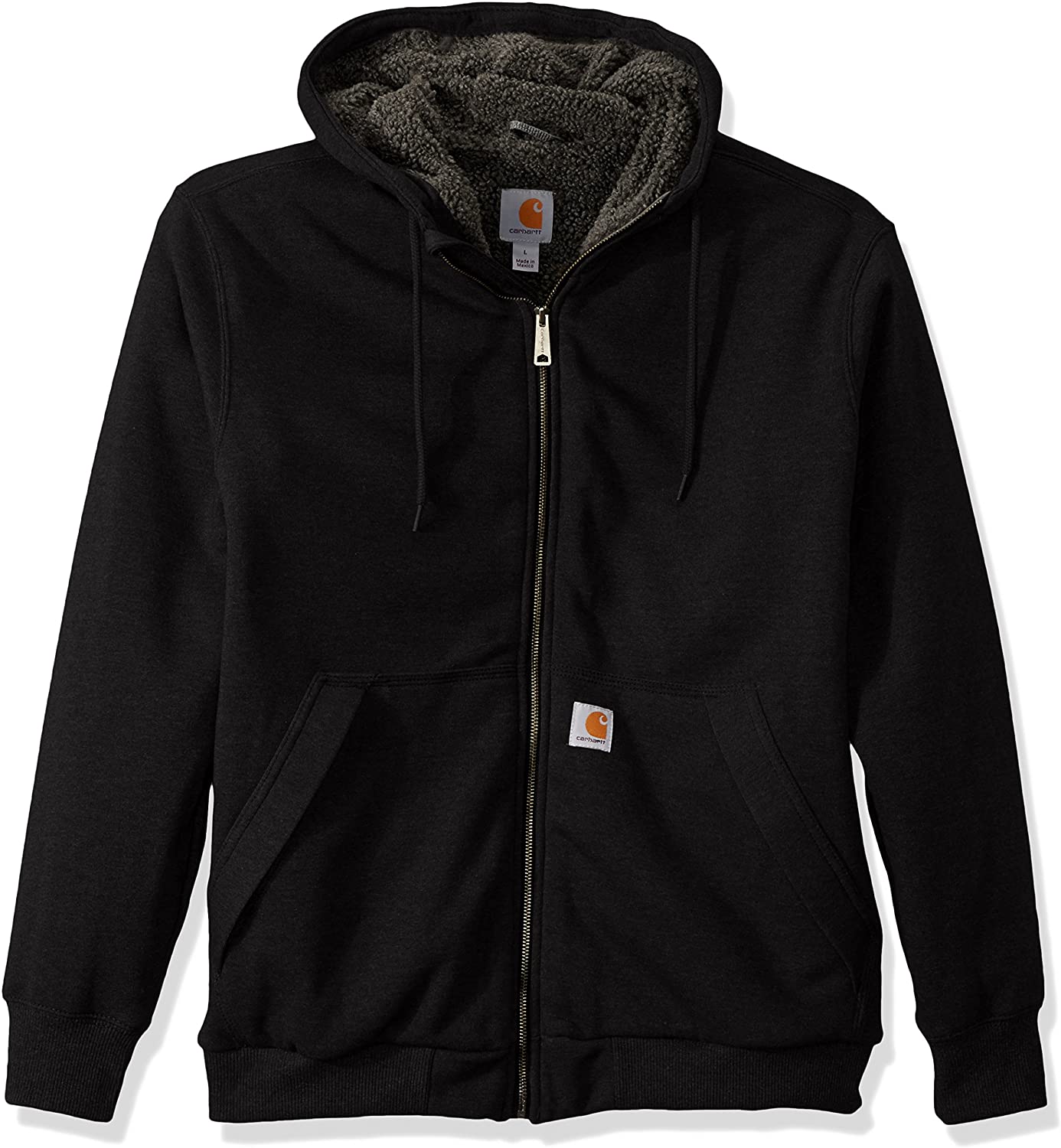 Carhartt Men's Rain Defender Rockland Sherpa Lined Hooded Sweatshirt | eBay