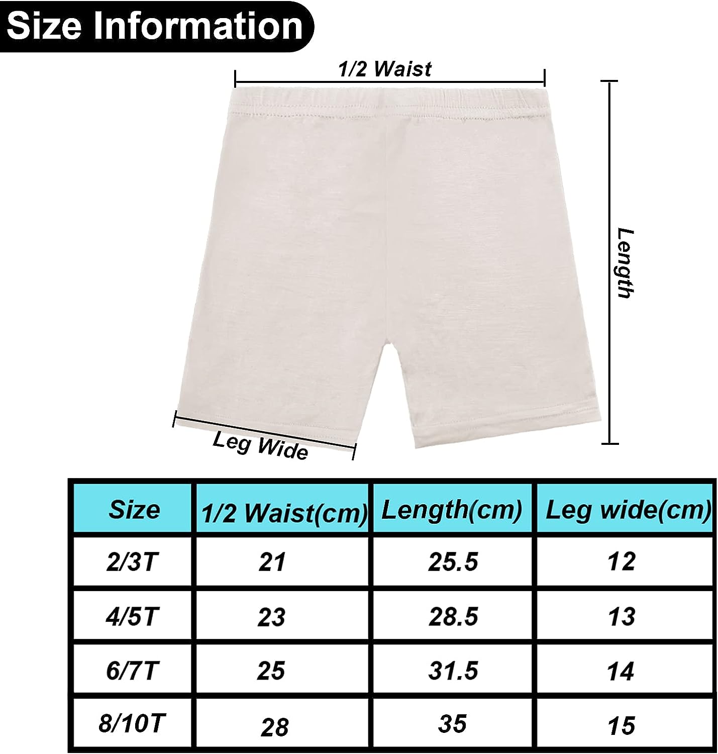 6 Pack Dance Shorts Under Dress Girls Bike Short for Sports Breathable and  Safety 6 Color Under Skirt Shorts for Girls (2-3T) : : Clothing,  Shoes & Accessories