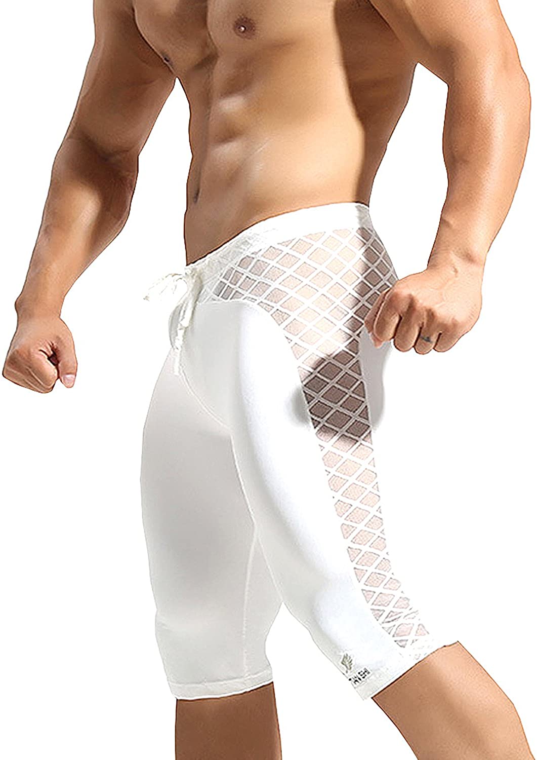 mizok-men-s-soft-mesh-cool-dry-compression-yoga-workout-tight-shorts-ebay