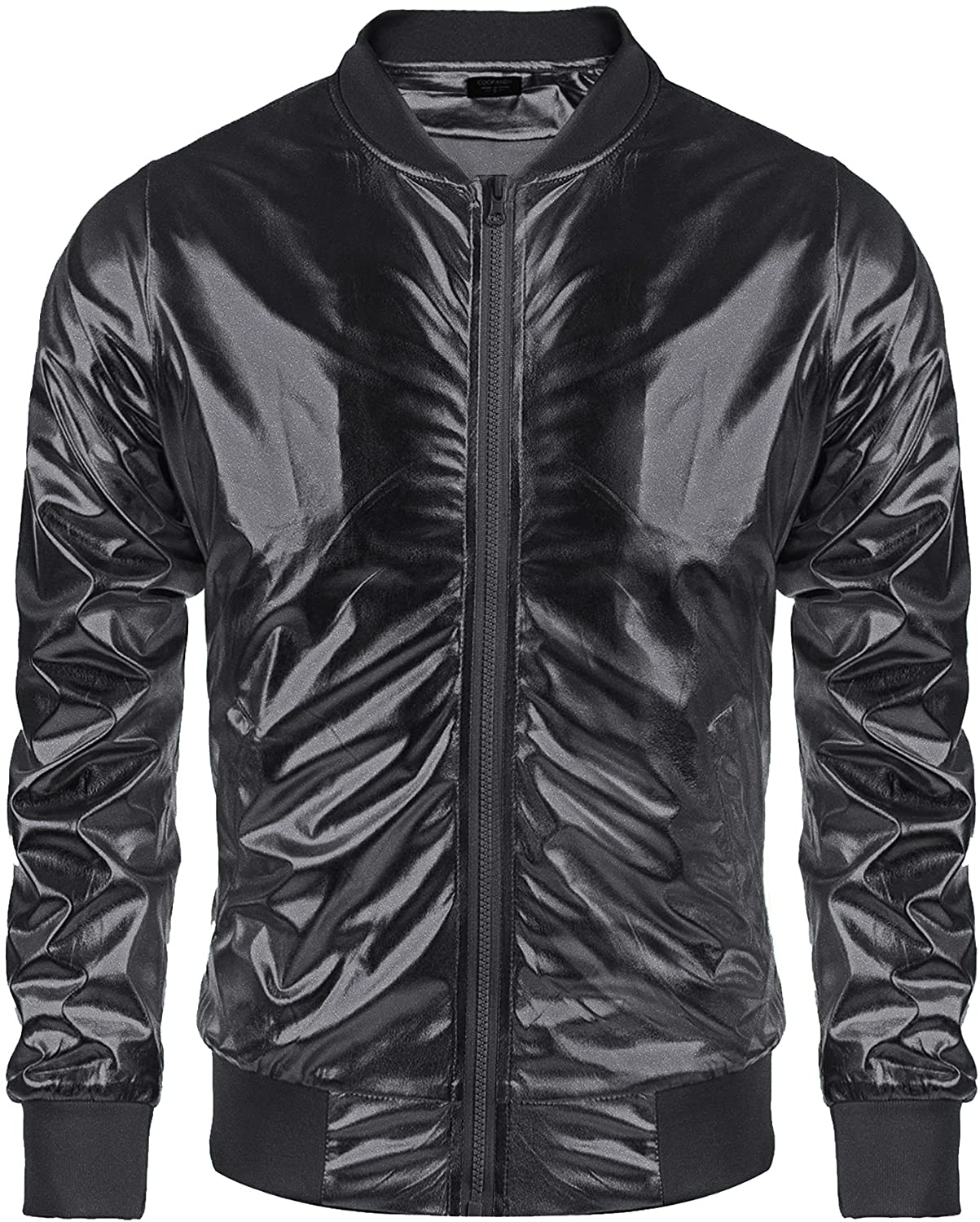 COOFANDY Men's Casual Leather Varsity Jacket