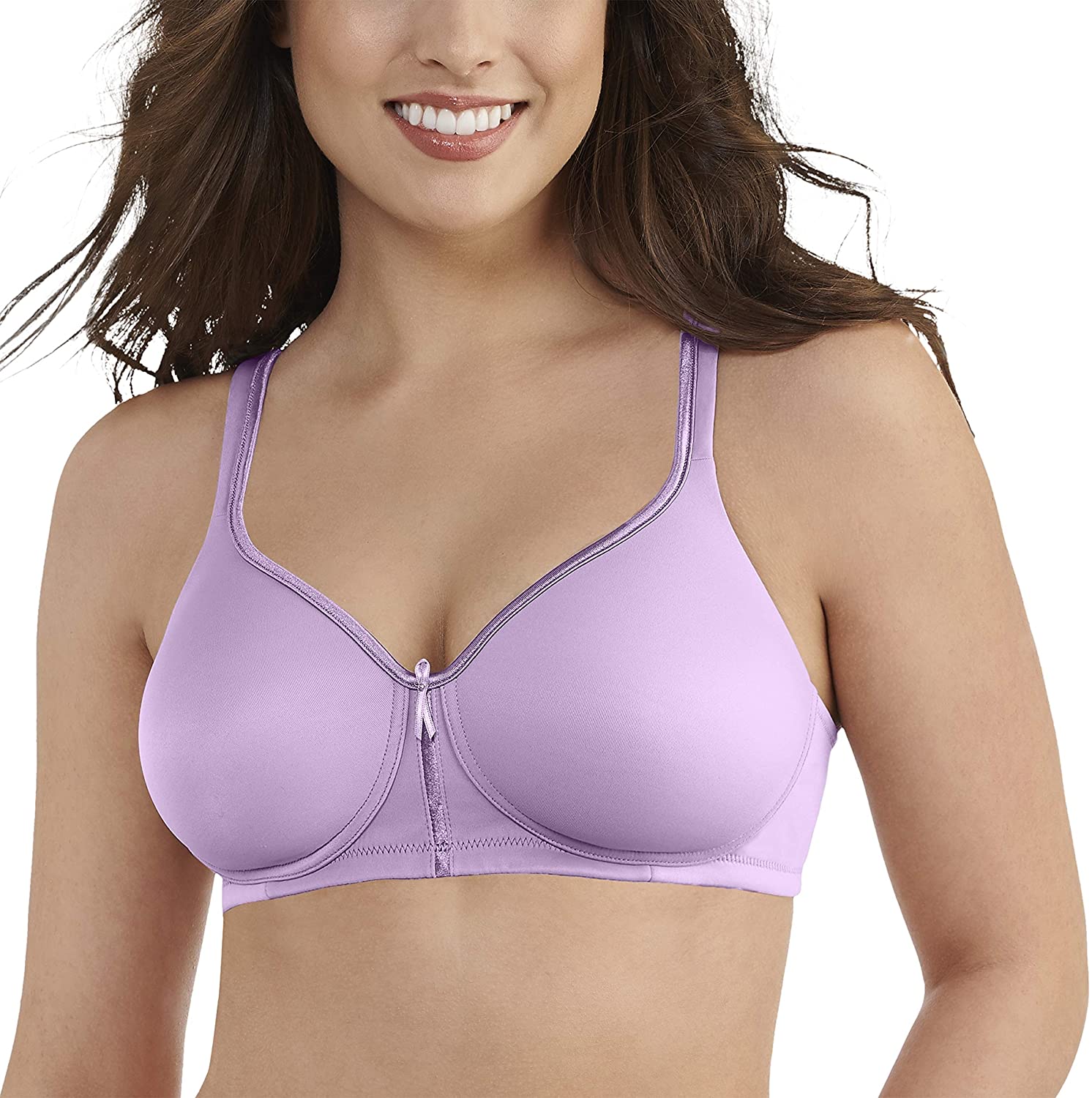 Vanity Fair Womens Body Caress Full Coverage Wirefree Bra, 40D, Lilac Chalk  at  Women's Clothing store