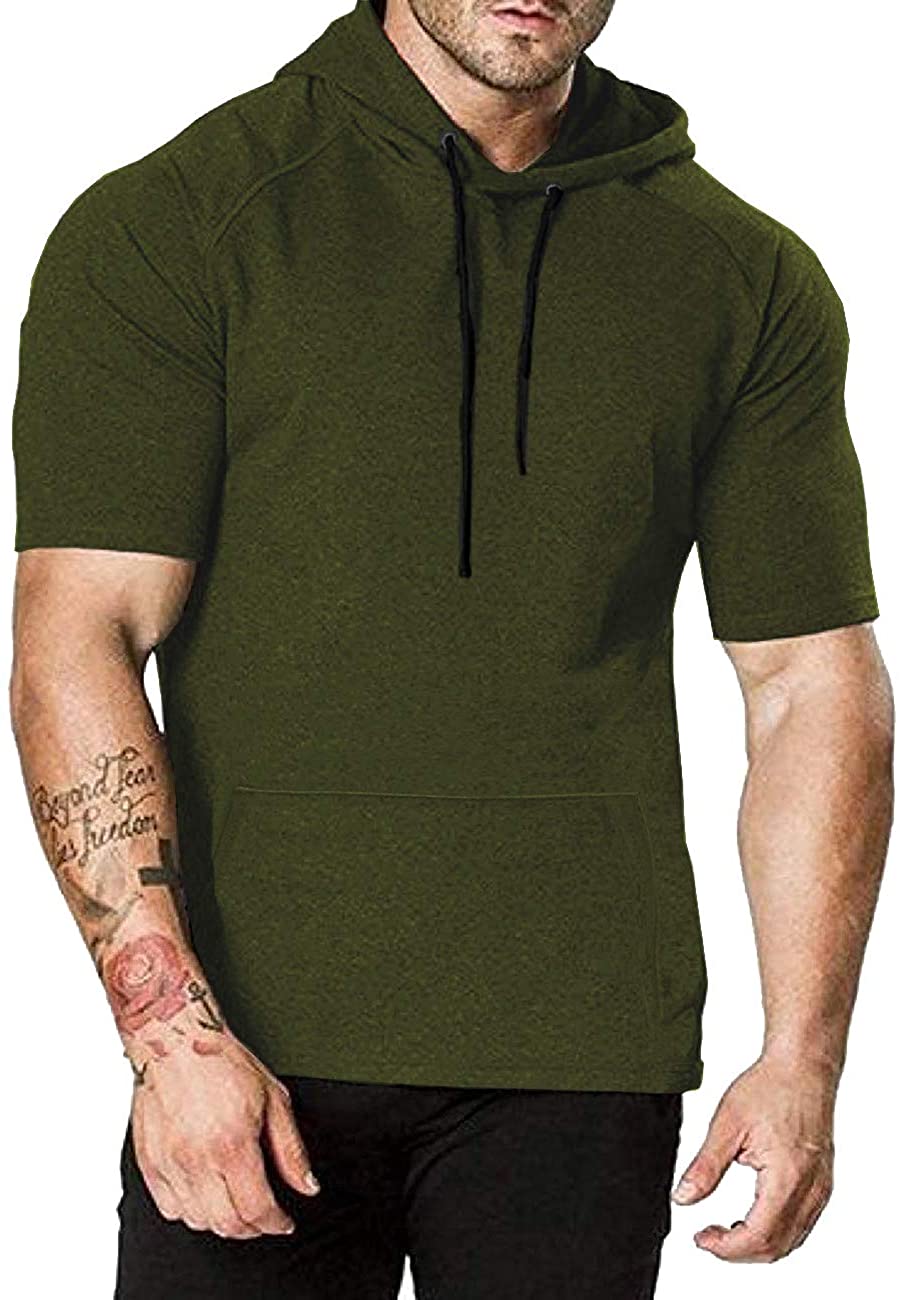 COOFANDY Men's Fashion Athletic Hoodies Pullover Muscle Fit Workout Gym  Sweatshi