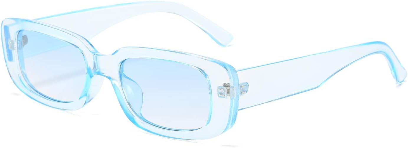 BUTABY Rectangle Sunglasses for Women Retro Driving Glasses 90's