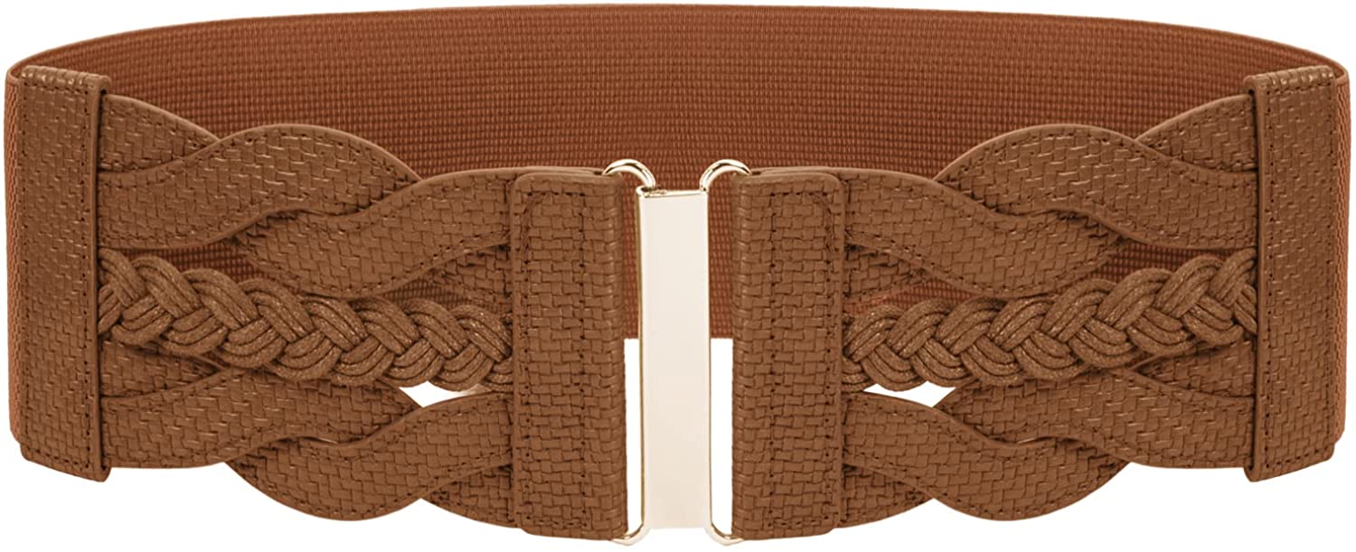 GRACE KARIN Women's Elastic Vintage Belt Stretchy Retro Wide Waist Cinch  Belt