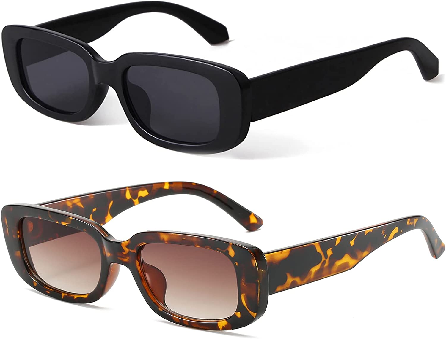 Small Rectangle Sunglasses for Women - LJCZKA Retro Fashion Square Sun  Glasses UV Protection (Black) price in Saudi Arabia,  Saudi Arabia
