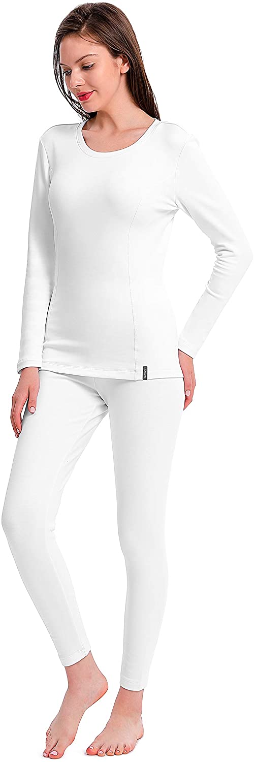  Women's Thermal Underwear - White / Women's Thermal Underwear /  Women's Lingerie: Clothing, Shoes & Jewelry