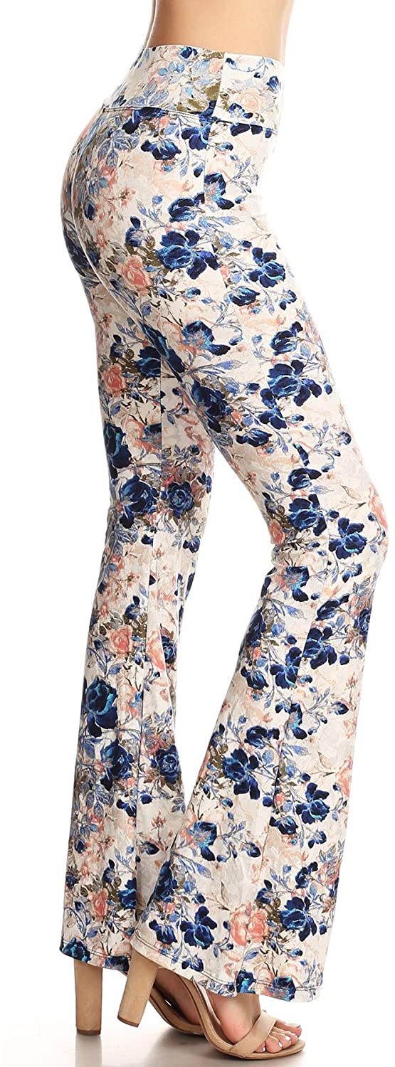 Leggings Depot Women's Ultra Soft Popular Printed Stylish Palazzo Pants BAT1