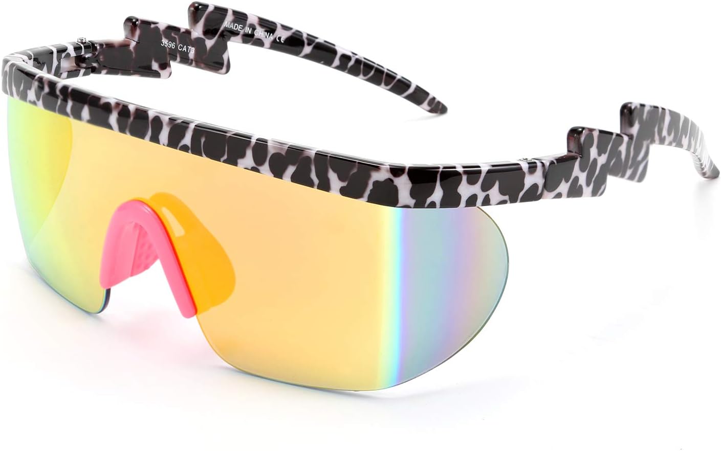 FEISEDY Oversized Mirror Shield Sport 80s Sunglasses Ski Goggles