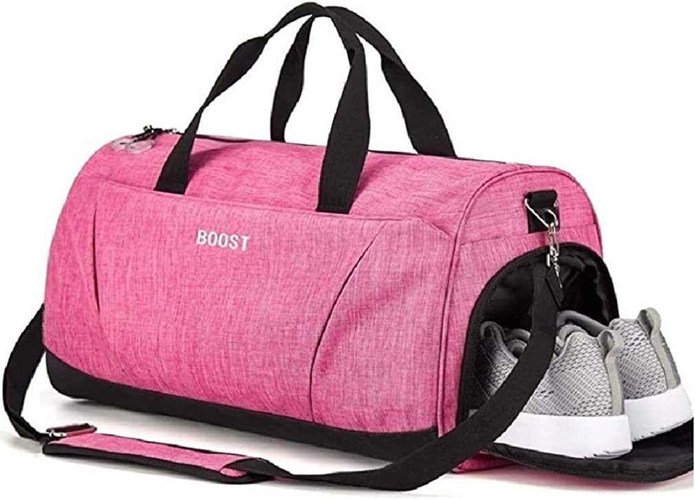 Sports Gym Bag with Wet Pocket & Shoes Compartment for Women & Men