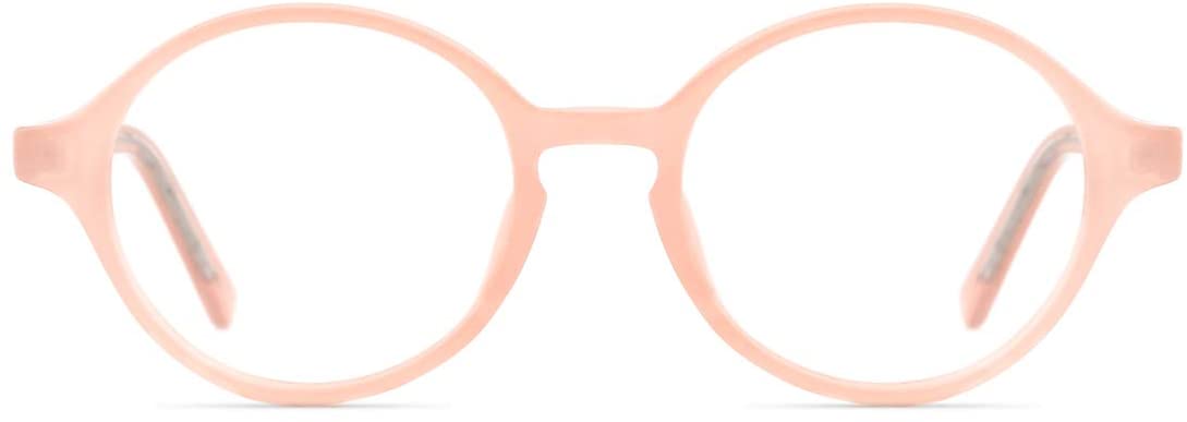 TIJN Unisex Retro Round Glasses with Blue Light Blocking Lenses Lightweight Frame UV Filter Computer Glasses