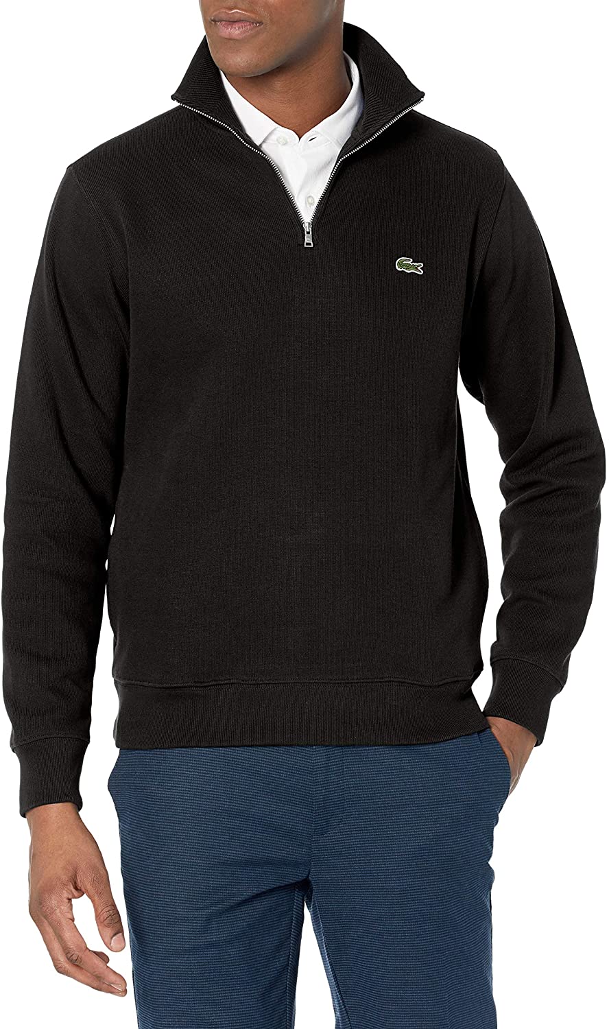Men&#039;s Long Sleeve Quarter Zip Cotton Sweatshirt | eBay
