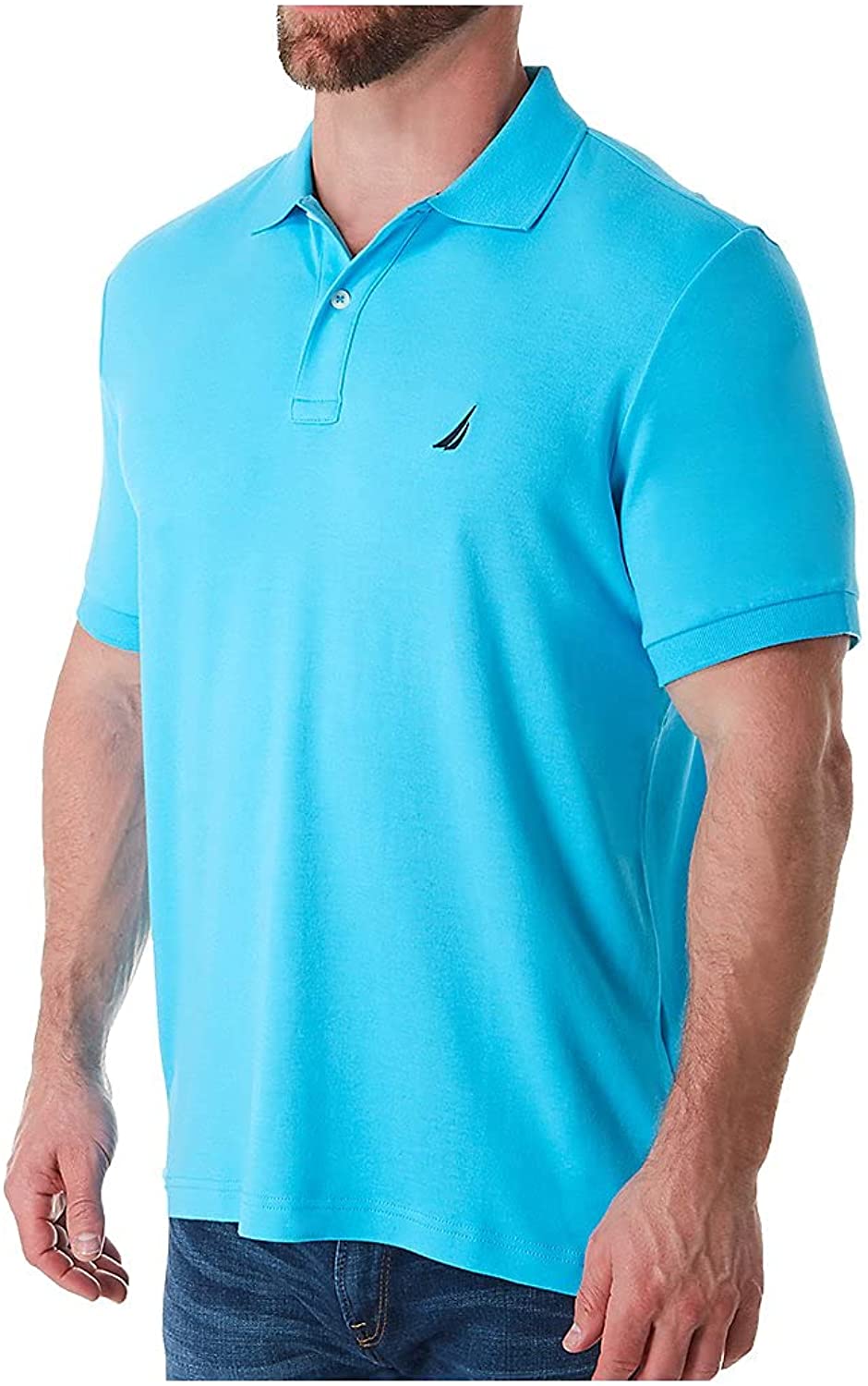 Nautica Men's Classic Fit Short Sleeve Solid Soft Cotton Polo