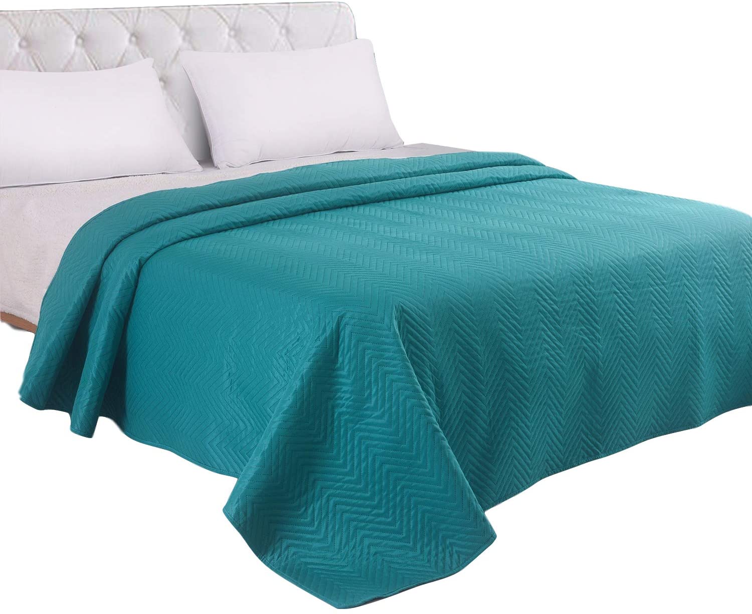 Coverlet Checkered Soli Details about   LITHER Bedspreads Twin Size Lightweight Oversized Quilt 