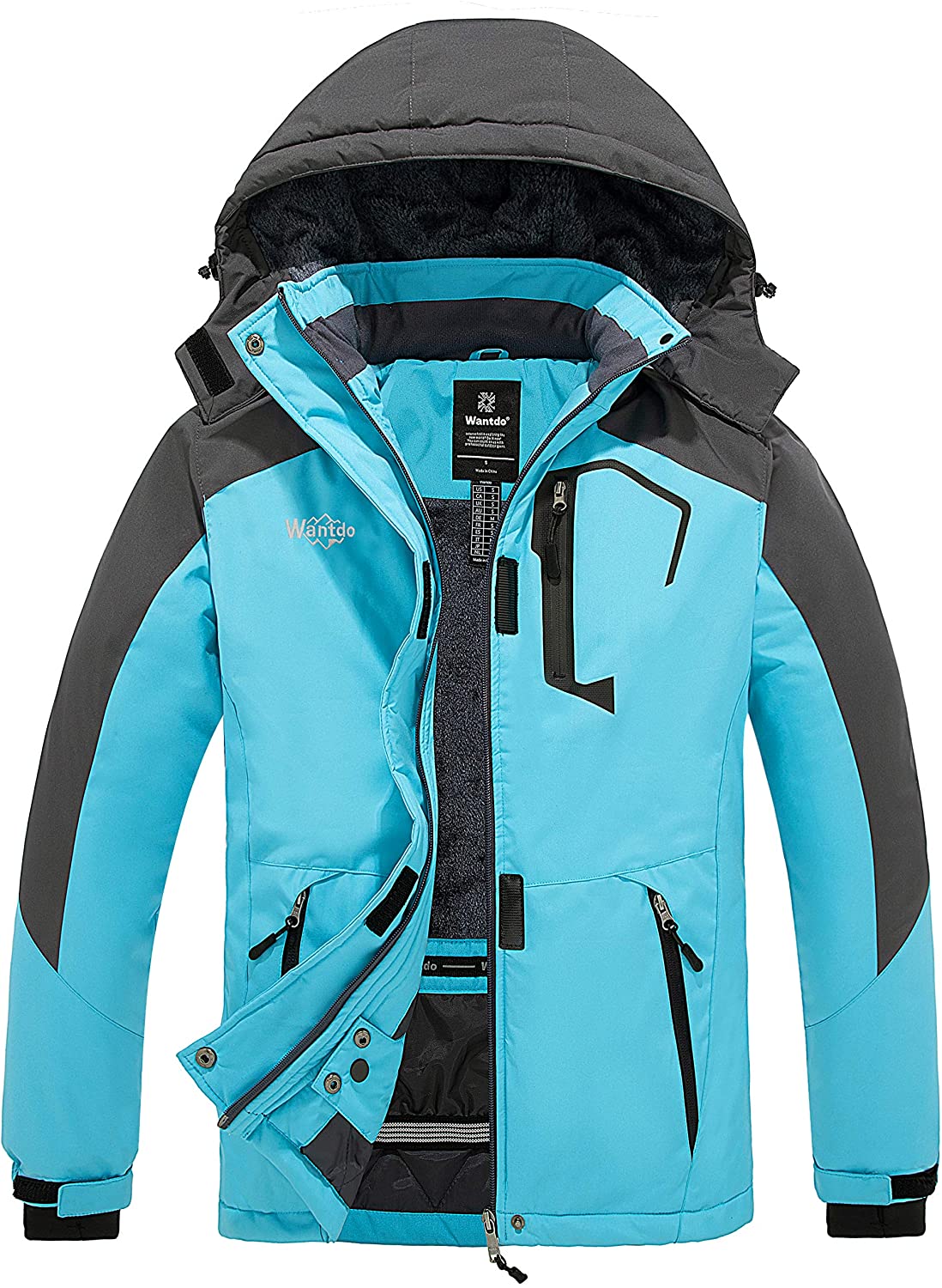 Wantdo Women's Mountain Windproof Winter Coat Waterproof Ski