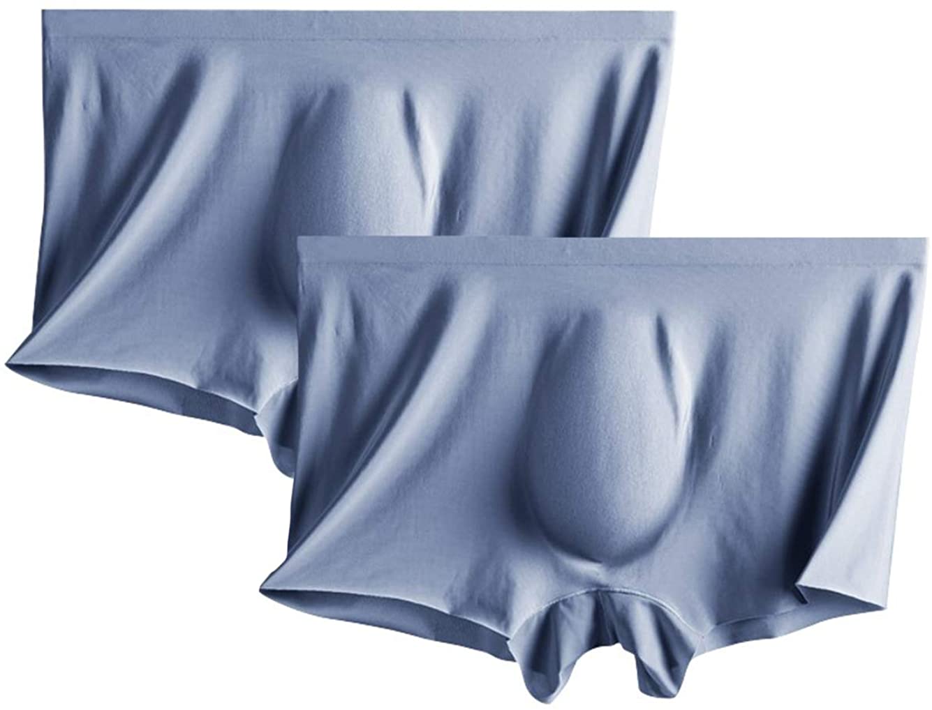Men's Ice Silk Boxer Briefs Underwear Breathable Bulge Pouch Underpants J 