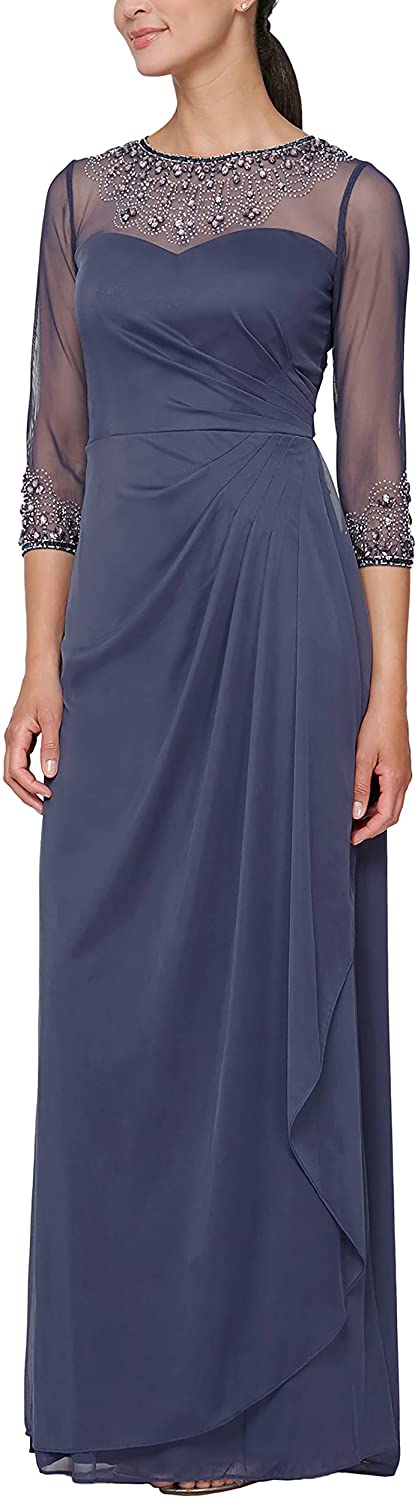 Alex Evenings Women s Long A line Sweetheart Neck Dress Discontinued