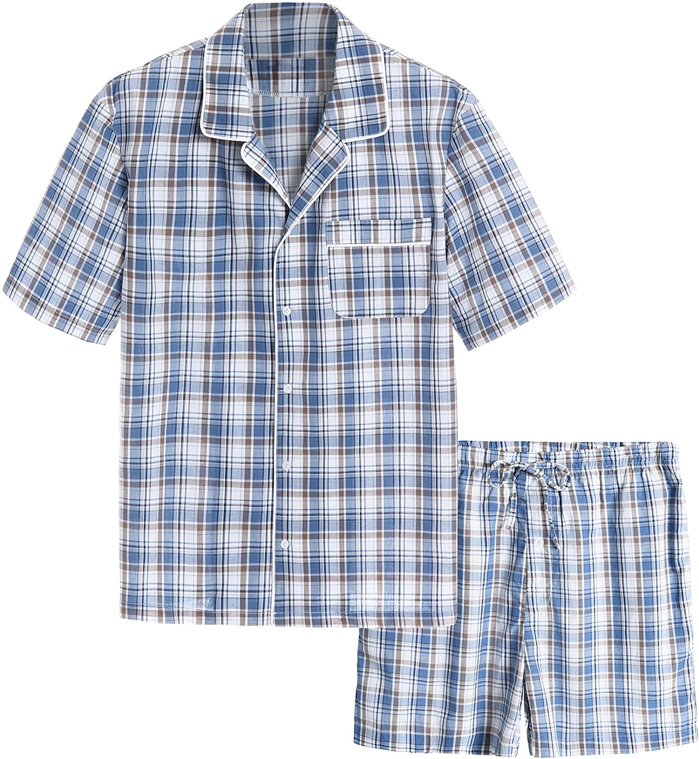 Details about   Latuza Men's Cotton Woven Short Sleepwear Pajama Set 