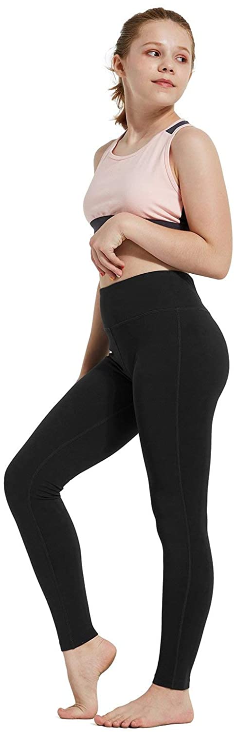 Buy Girl's Athletic Leggings with Pockets Youth Compression Dance