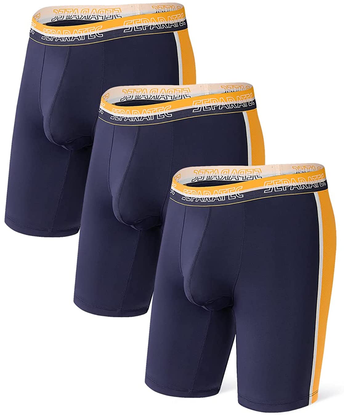 Separatec Men's Underwear Dual Pouch Sport Quick Dry Boxer Briefs