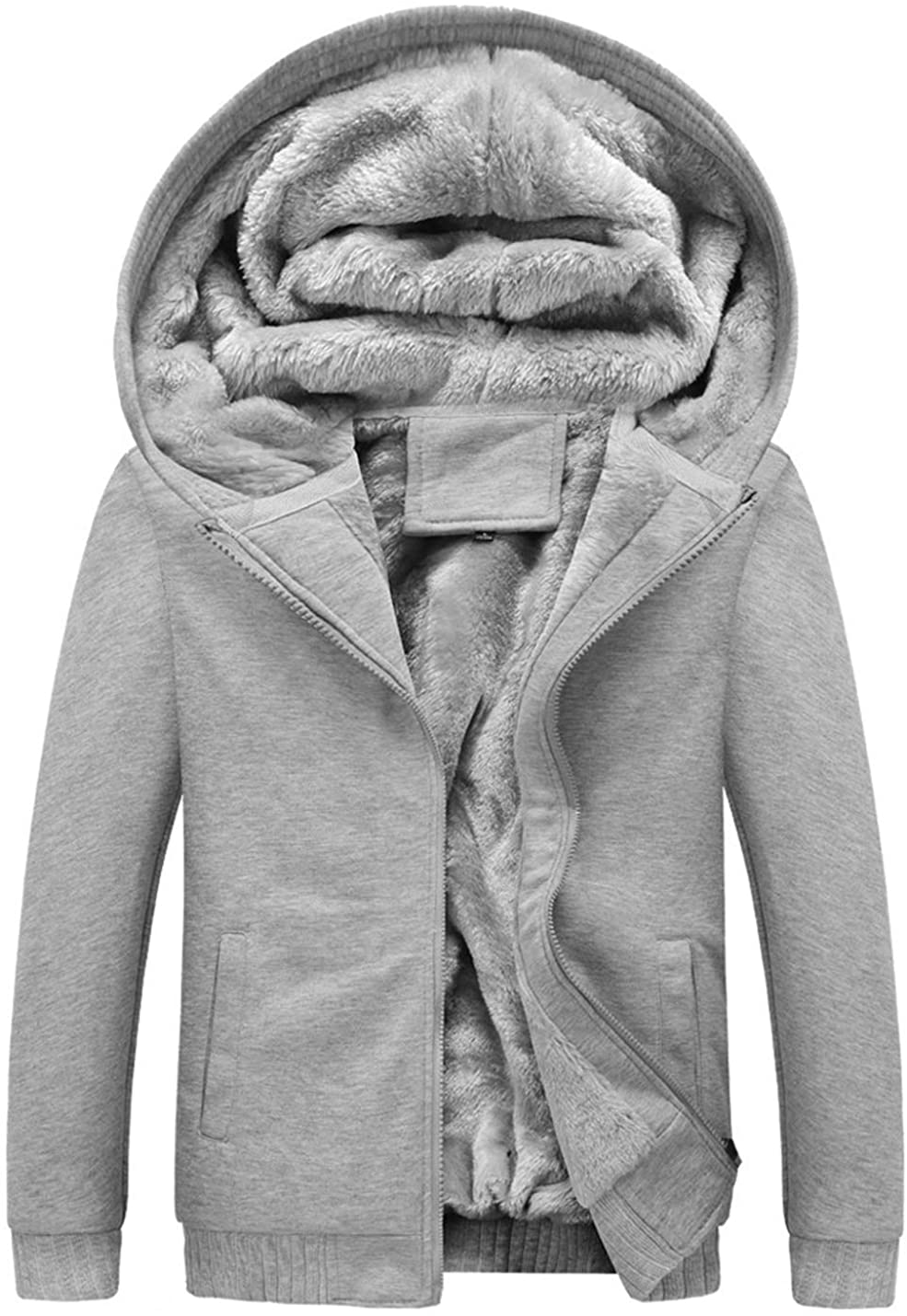 Yimoon Womens Fleece Hooded Jacket Warm Winter Coat 