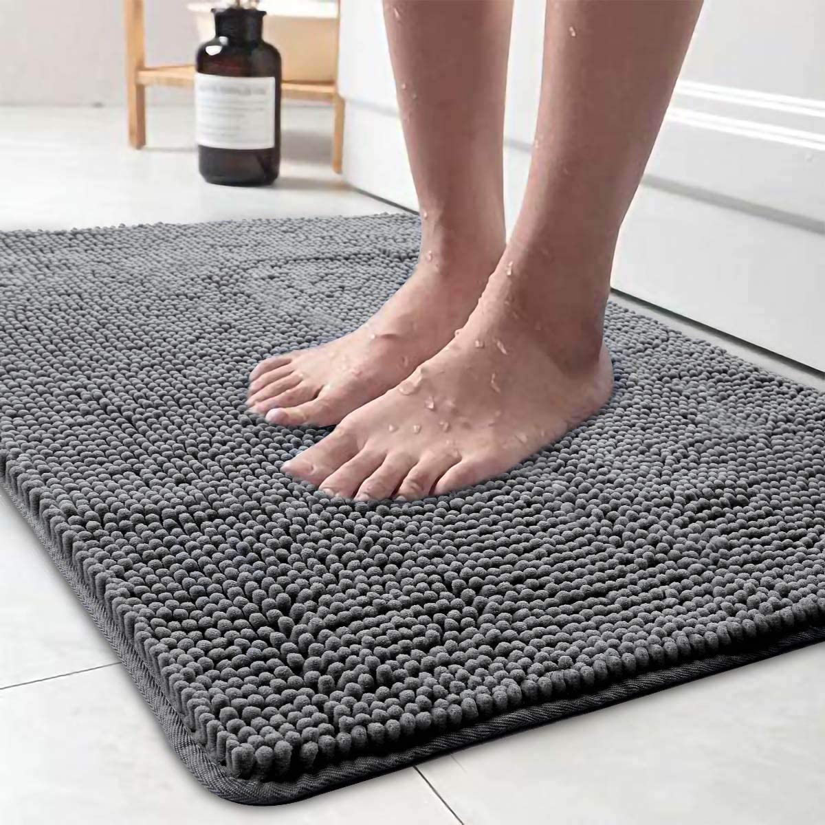 Fish Scales Mermaid Circle Velboa Rug Carpet Doormat Non-slip Bathroom Mat 564 