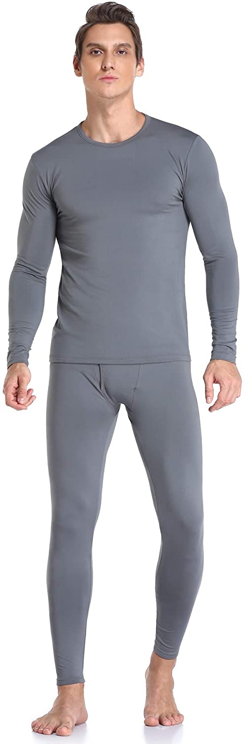 Thermal Underwear for Men Ultra Soft, Long Johns Base Layer Fleece ...