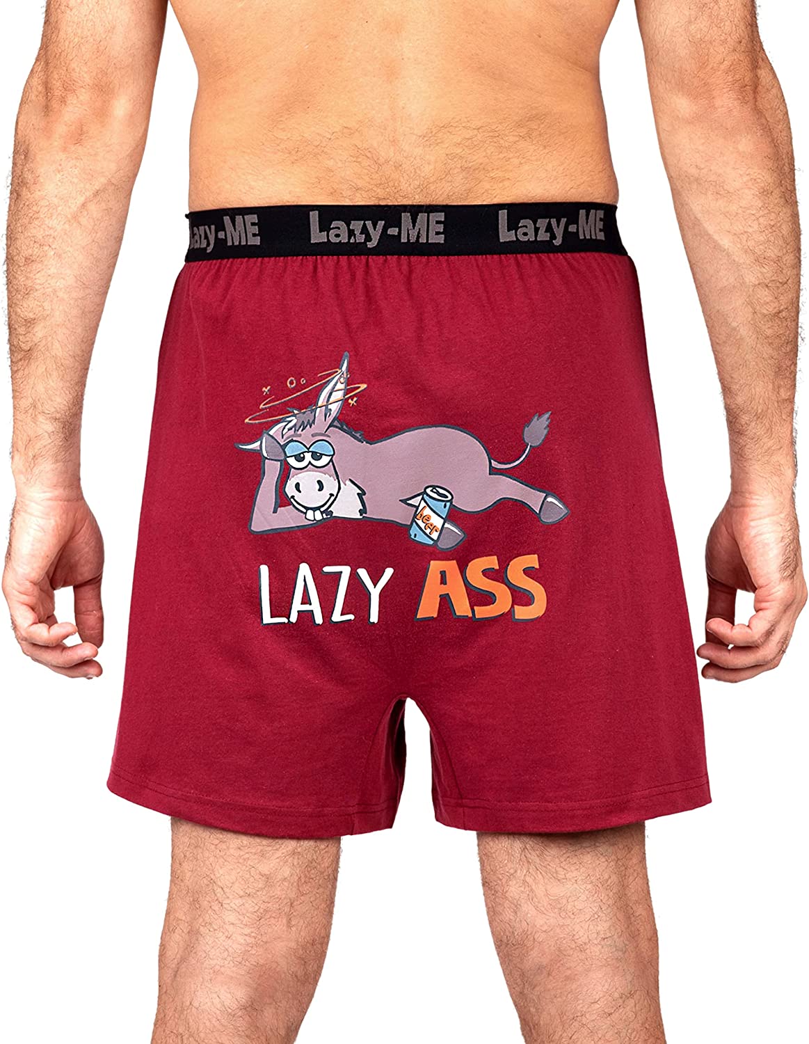 Lazy Me Men's Funny Novelty Boxer Shorts Humorous Underwear, Gag Gifts for  Him, Catch You, Medium : : Fashion