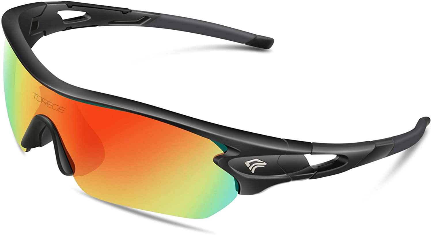 TOREGE Polarized Sports Sunglasses for Men Women Cycling Running Driving  Fishing