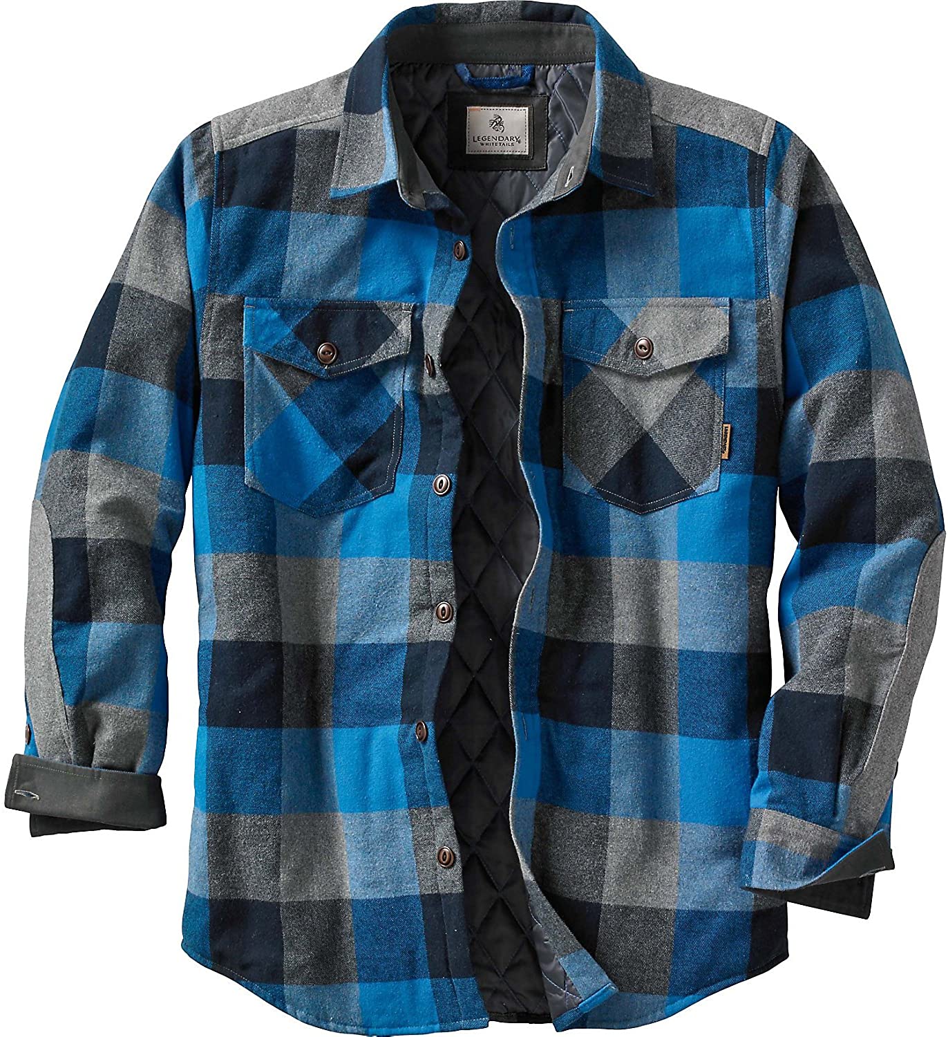 heavyweight quilted flannel shirt jacket