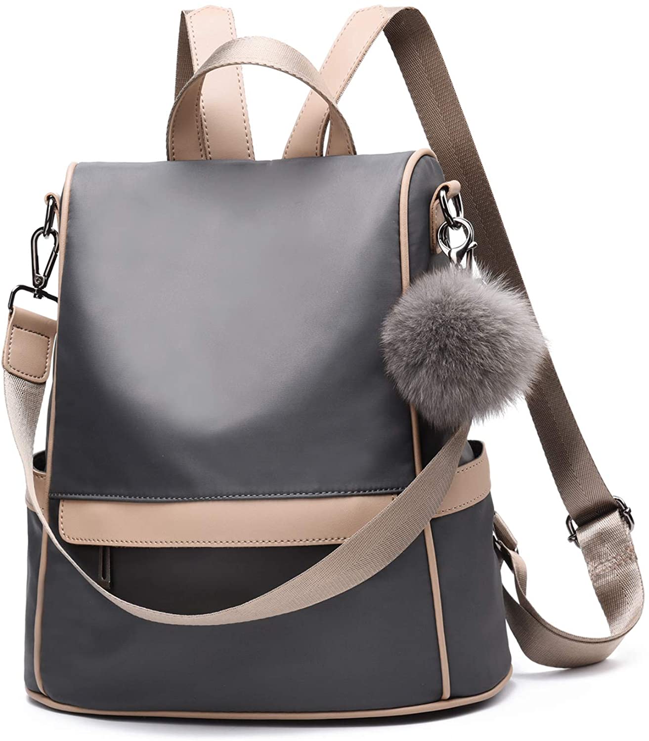 Women Backpack Purse Nylon Anti-theft Fashion Casual Lightweight Travel School Shoulder Bag 