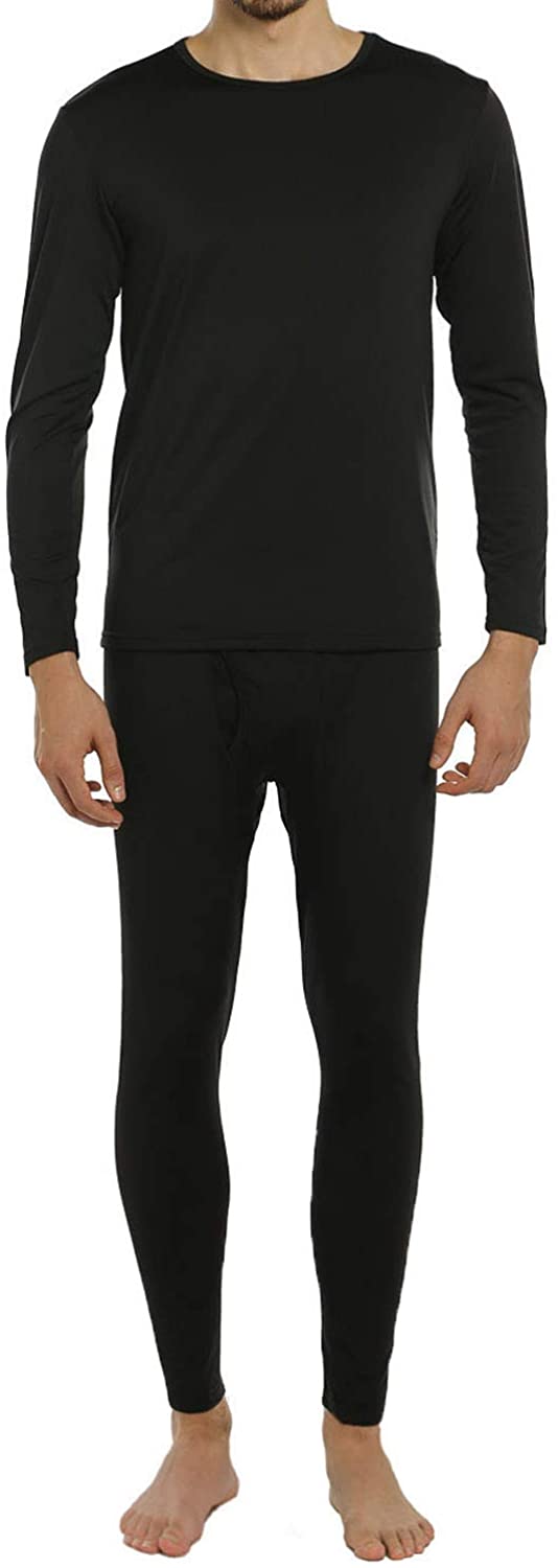 ViCherub Boy's Thermal Underwear Set Long Johns/Shirt Base Layer Size M  Black
