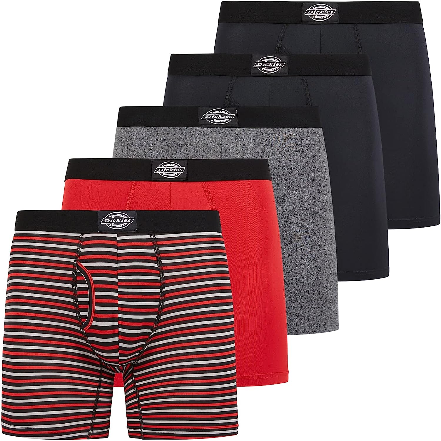 Dickies 5 Pack Mens Boxer Briefs With Pouch, Moisture Wicking Performance  Underw | eBay