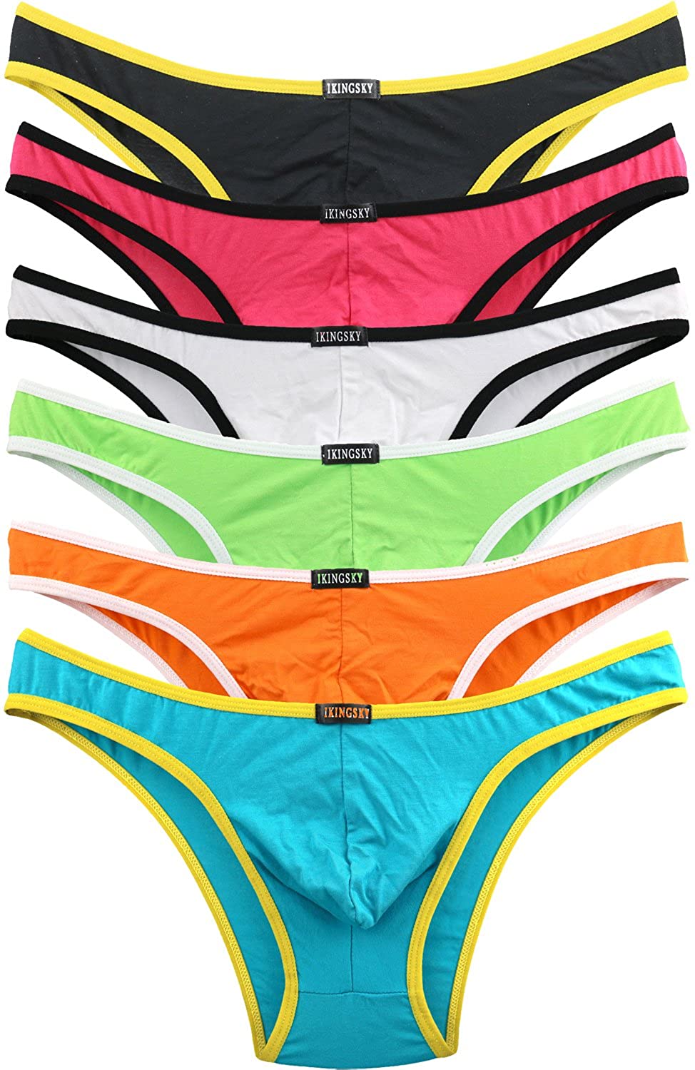 IKINGSKY MEN'S LOW Rise Modal Bikini Briefs Sexy Brazilian Back Mens ...