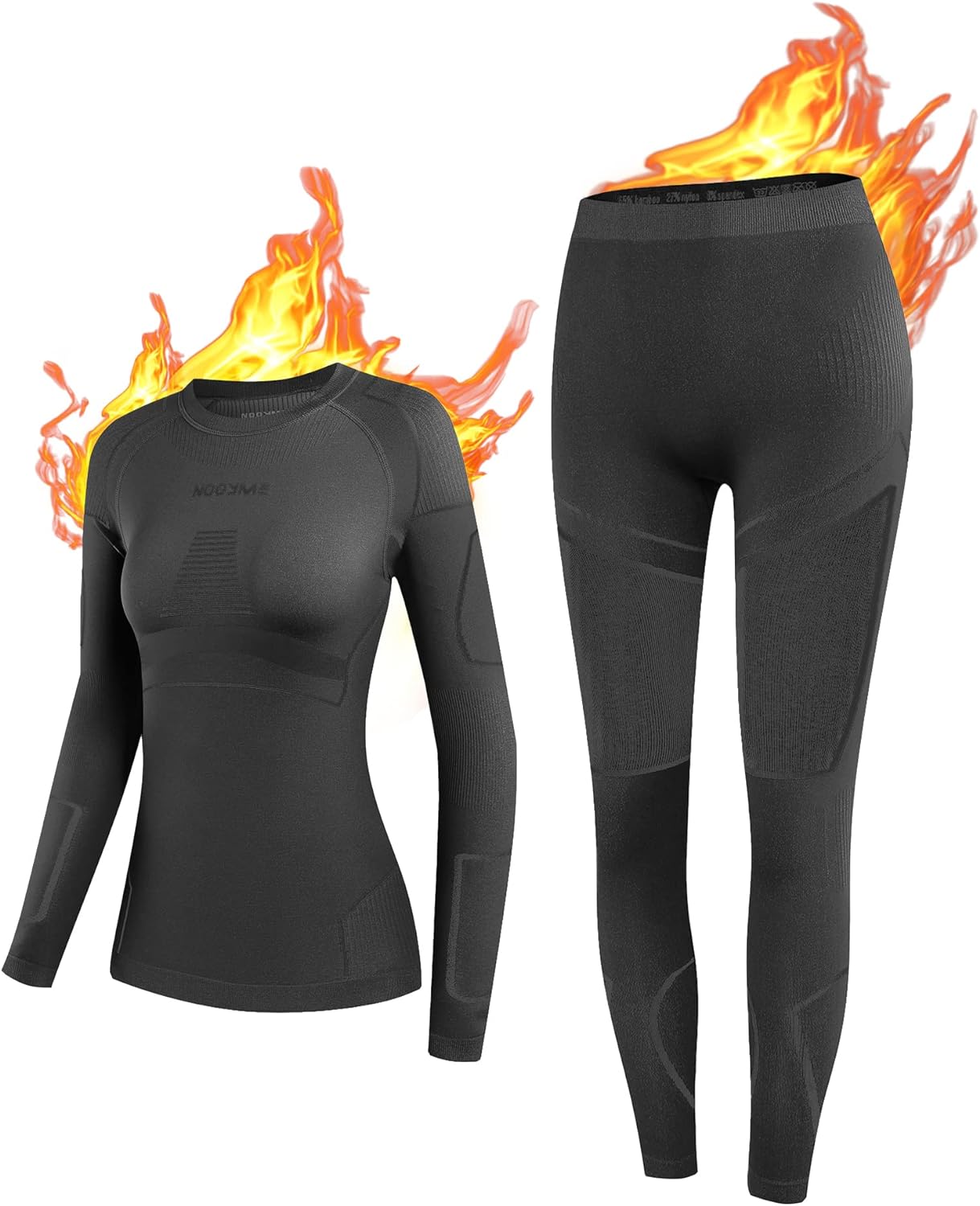 NOOYME Thermal Underwear for Women Long Johns for Women, Base Layer Women  Cold W