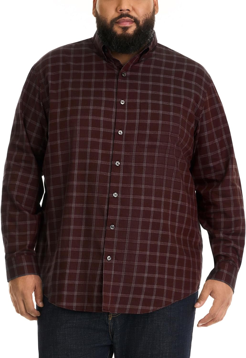 Van Heusen Men's Big and Tall Wrinkle Free Long Sleeve Button Down
