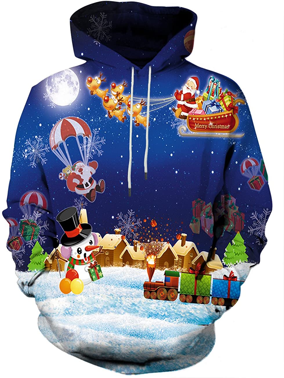 Hgvoetty Unisex 3D Novelty Hoodies for Men Women Cool Graphic Pullover Sweatshirts with Pockets
