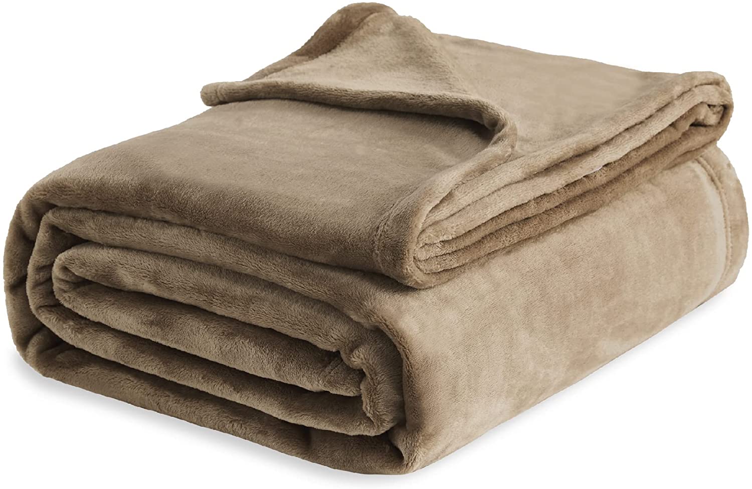 Bedsure Fleece Throw Blanket for Couch Grey - Lightweight Plush 