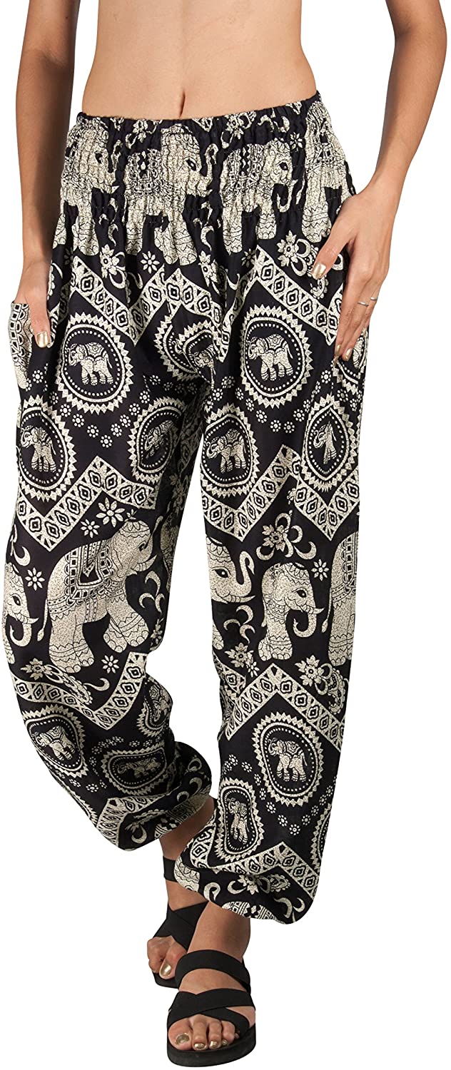 Joob Joob Women's Comfy Bohemian Tapered Elephant Harem Loose Yoga Travel  Pajama | eBay