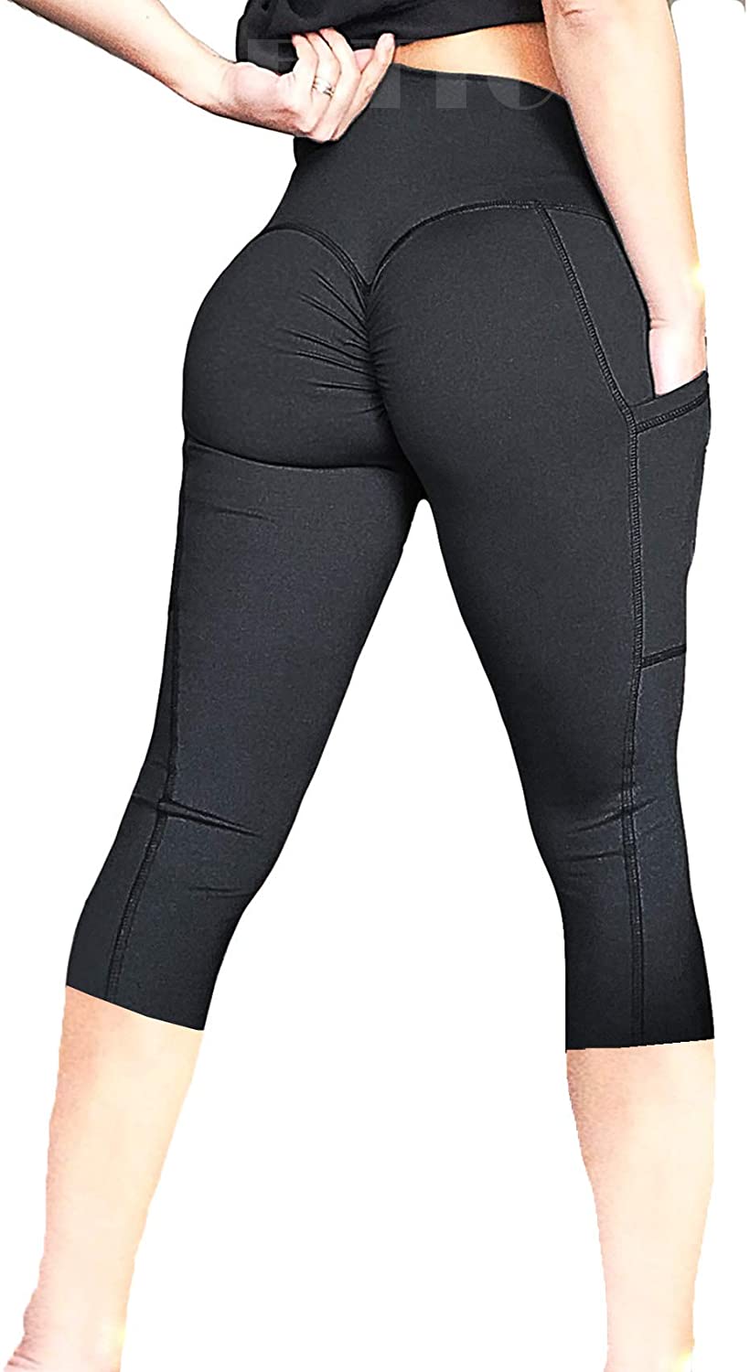 Best Deal for FITTOO Women's High Waisted Bottom Scrunch Leggings Ruched
