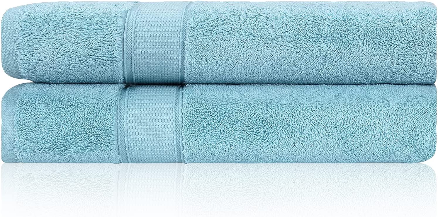 6 Piece Towel Set, 2 Teal Bath Towels, 2 Teal Hand Towels, 2 Teal