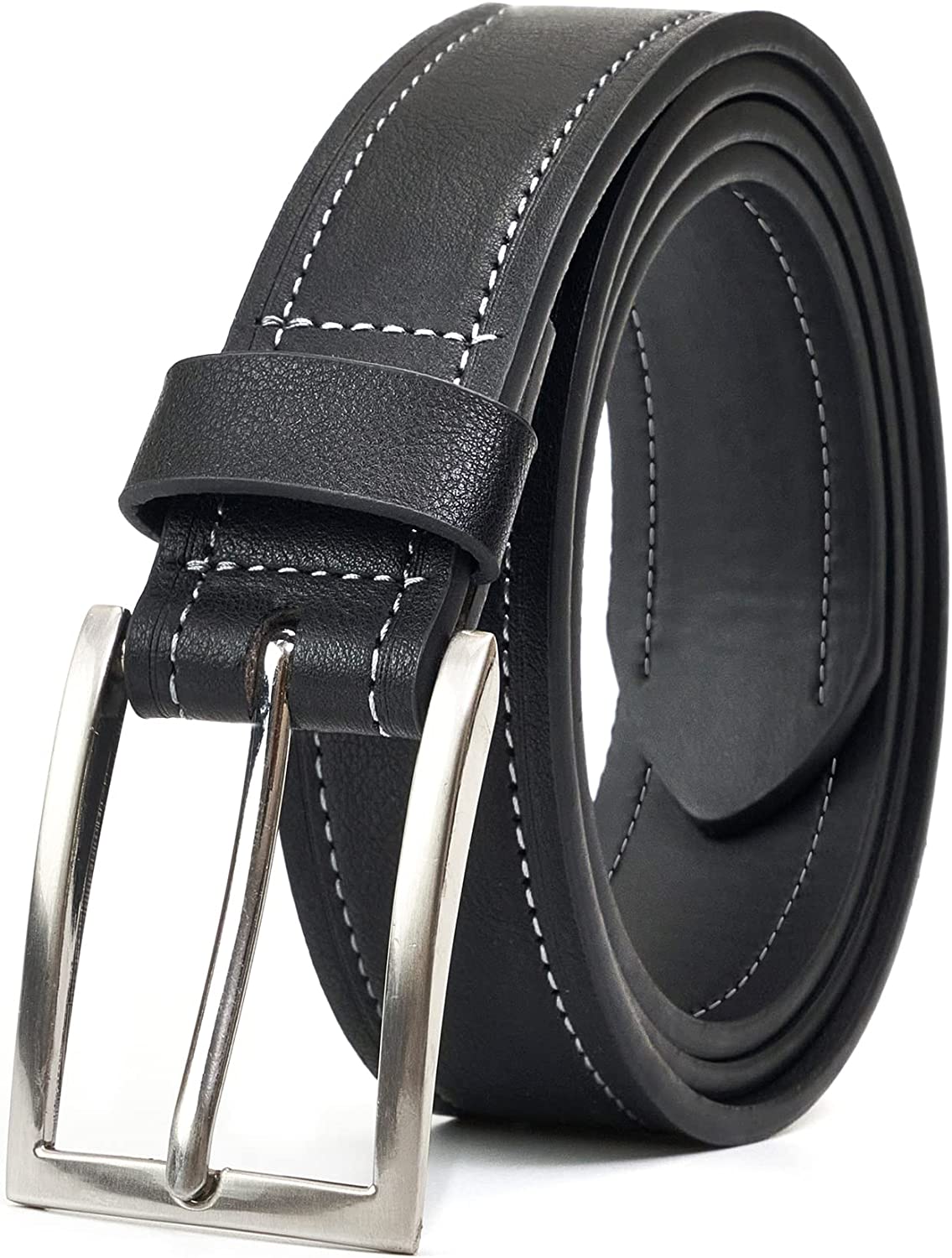 LCG LUCHENGYI Mens Genuine Leather Dress Belt Classic Casual Belt with ...