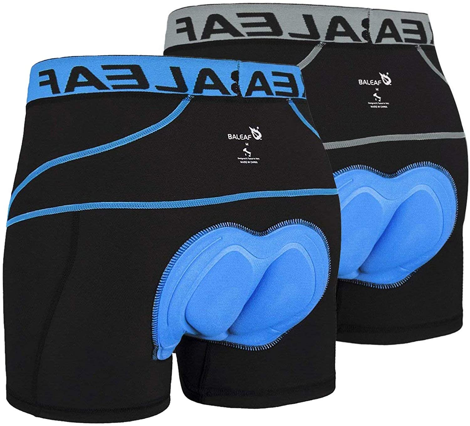 BALEAF Men's 3D Padded Cycling Underwear Shorts Bike Undershorts Bicycle MTB Underpants