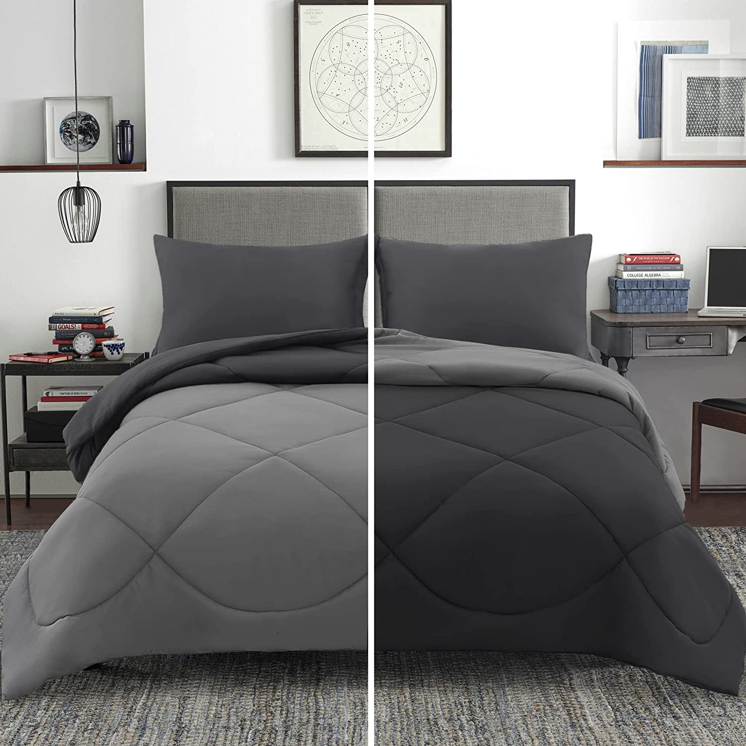 Down Alternative Quilted Comforter Duvet Insert fo Details about   VENESSCO Queen Comforter Set 